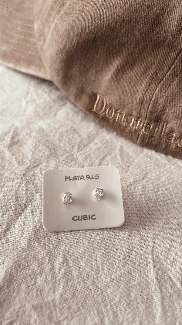 Producto - Aros Ovalo Cubic Plata 925