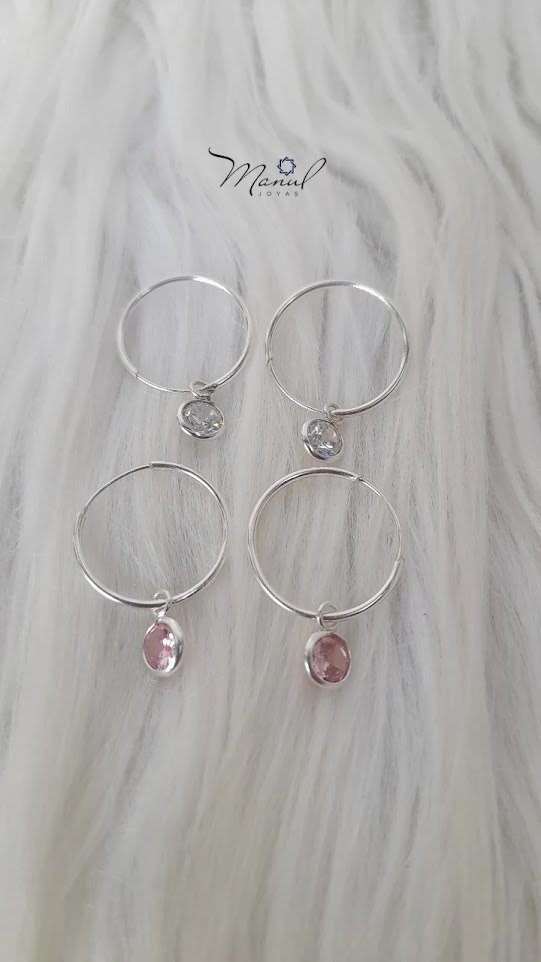 Producto - Argollas lisas con Cubic circular