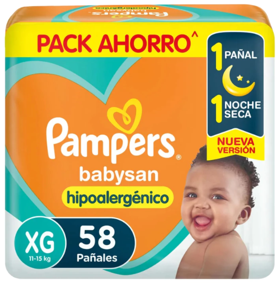 Producto - Pampers Babysan XG x 58
