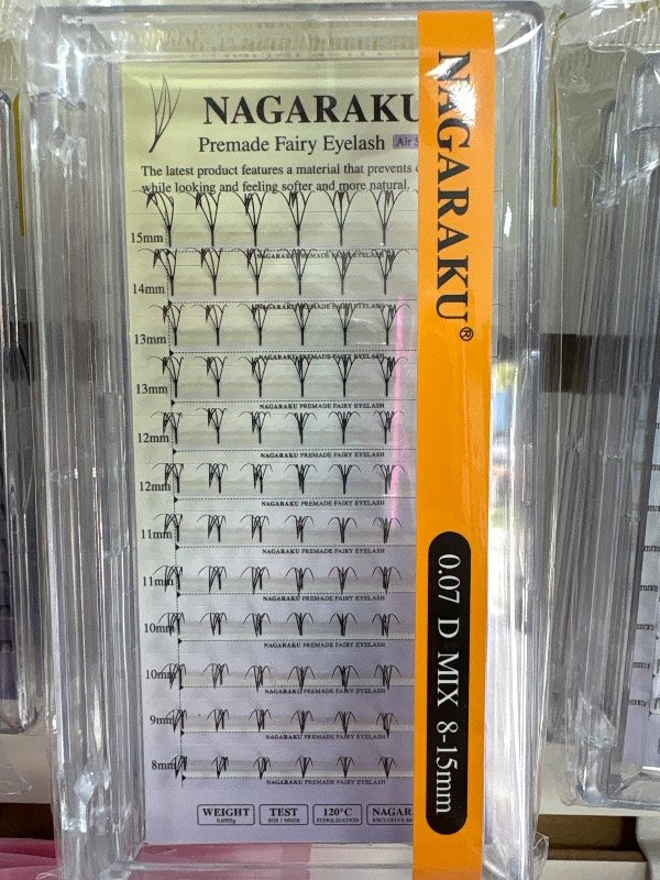 Producto - Pestañas NAGARAKU premade fairy 0.07D mix