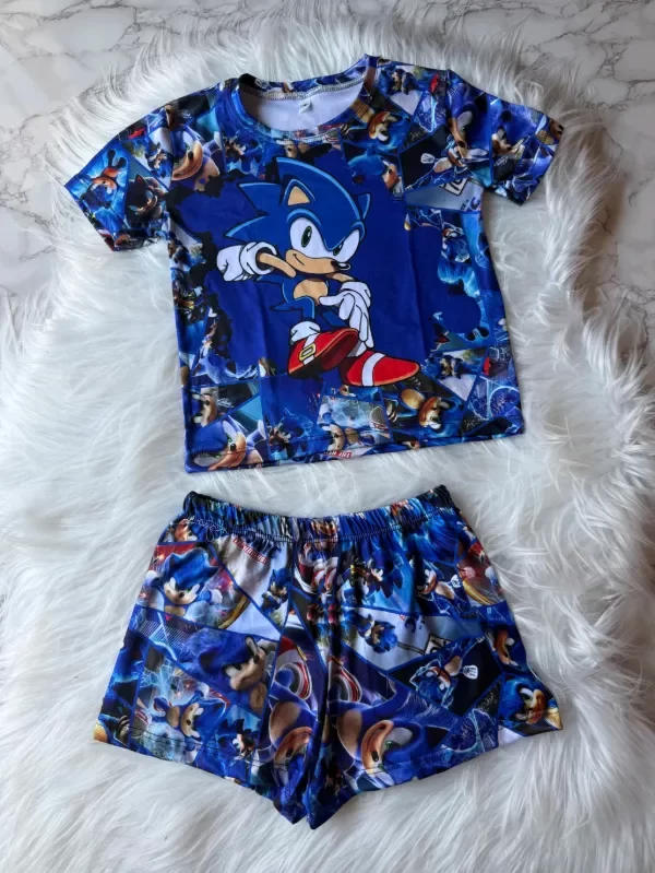 Producto - Pijama Sonic full print manga corta niños