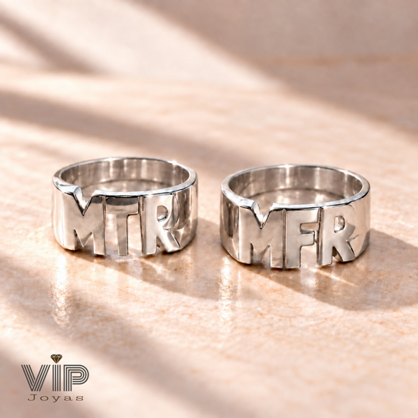 Producto - Anillo 3 Iniciales Plata 925 - 1