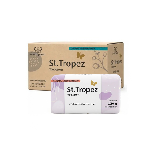 Producto - CAJA X 60u JABON HIDRATACION INTENSA 125grs ST TROPEZ