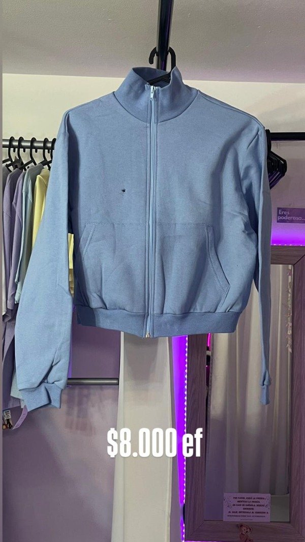 Producto - Campera Crop Celeste Falla 4