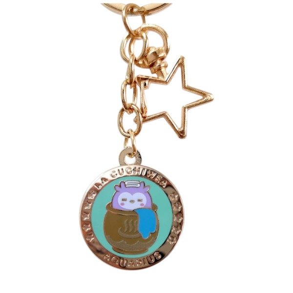 Producto - Llavero Acrilico Cuchisigno Signo Zodiacal Acuario Otorii