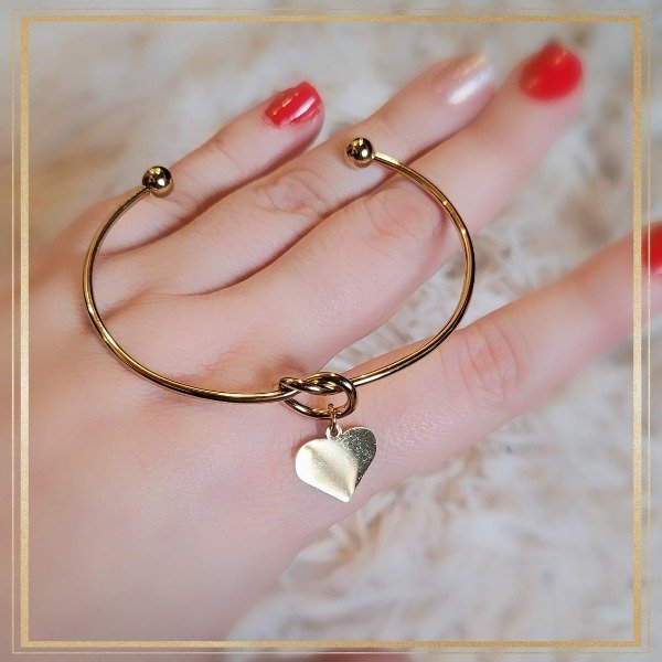 Producto - Esclava nudo corazon (acero dorado)