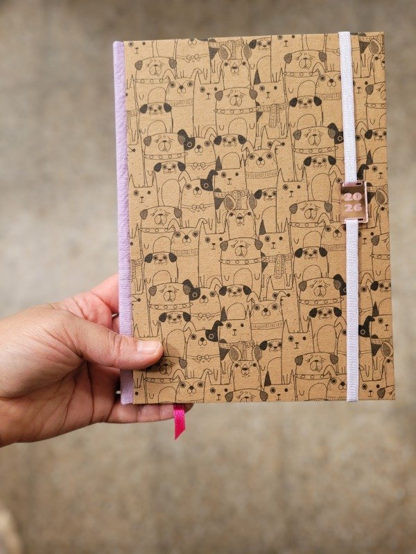 Producto - Agenda perritos lila