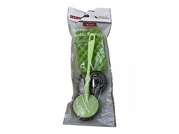 Producto - SET ESPONJA CON ESPONJA PLATEADA CON MANGO + REPUESTO ESPONJA