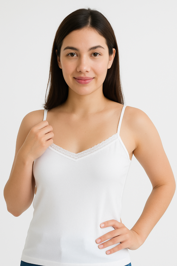 Producto - Camiseta Dama Tiritas Morley Puro Algodon MK201