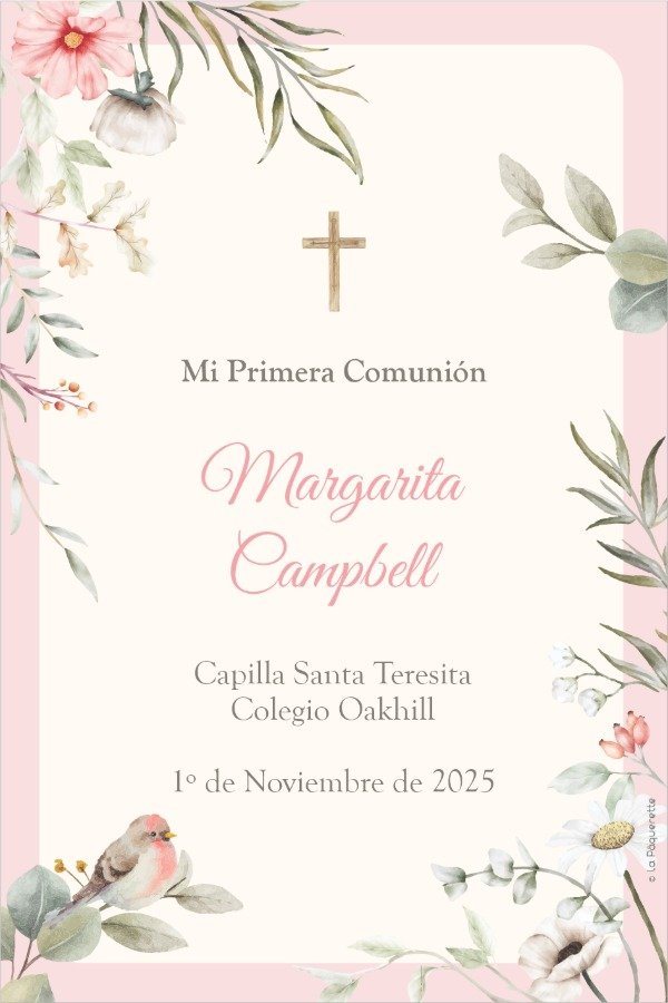 Producto - Estampita Margarita Rosa x 25 unidades