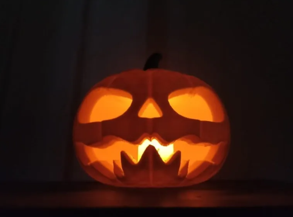 Producto - Calabaza Caramelera Halloween Luz Led De Tipo Vela 3d