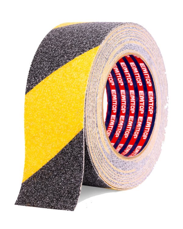 Producto - CINTA ANTIDESLIZANTE AMARILLA Y NEGRA GENERICA - 50mm x 5 metros