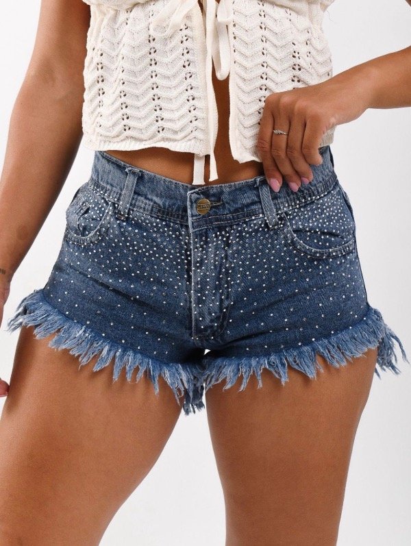 Producto - Short Strass Jean Cyndi Azul