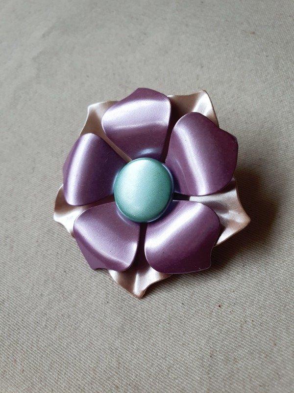 Producto - Broche Flower Power Malva - 4