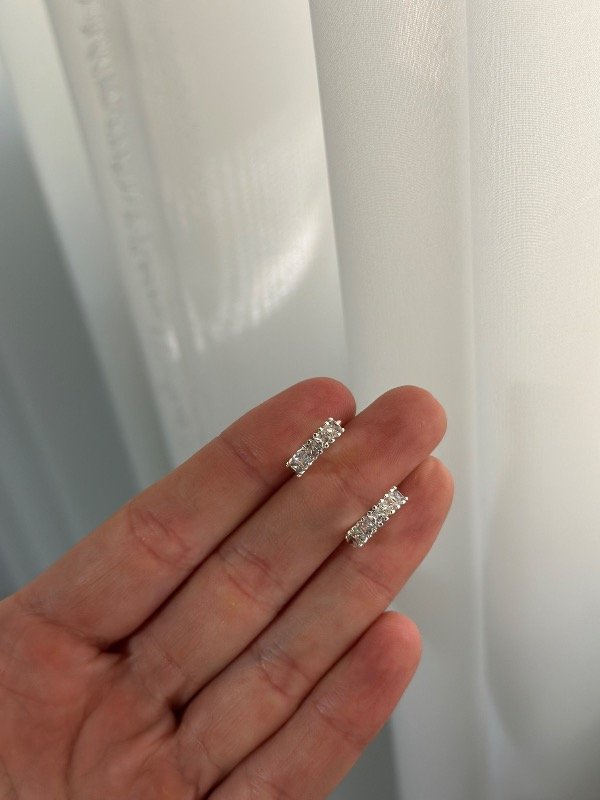 Producto - Argollitas cubic blanco 1com