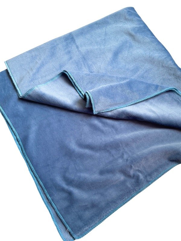 Producto - Manta plush lisa azul