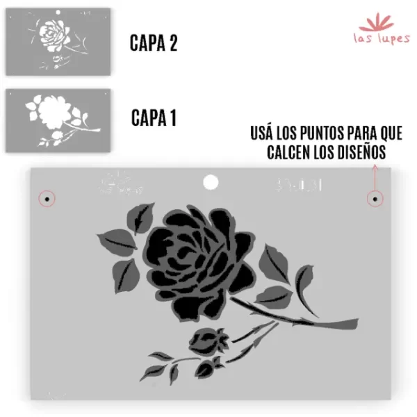 Producto - STENCIL ROSA DOBLE REGISTRO STNJ072I