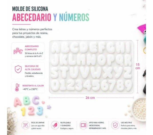Producto - Molde abecedario bubble