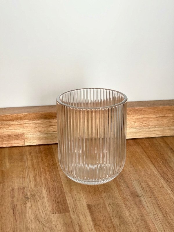 Producto - VASO RAYADO TRANSPARENTE X 6 VIDRIO 270 ML - 1