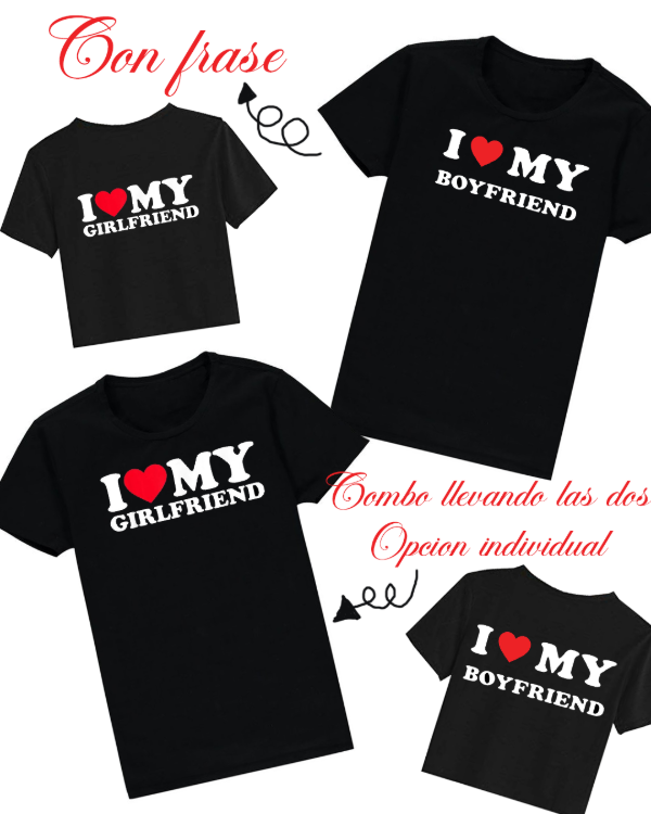 Producto - Combo San Valentin remeras con frase