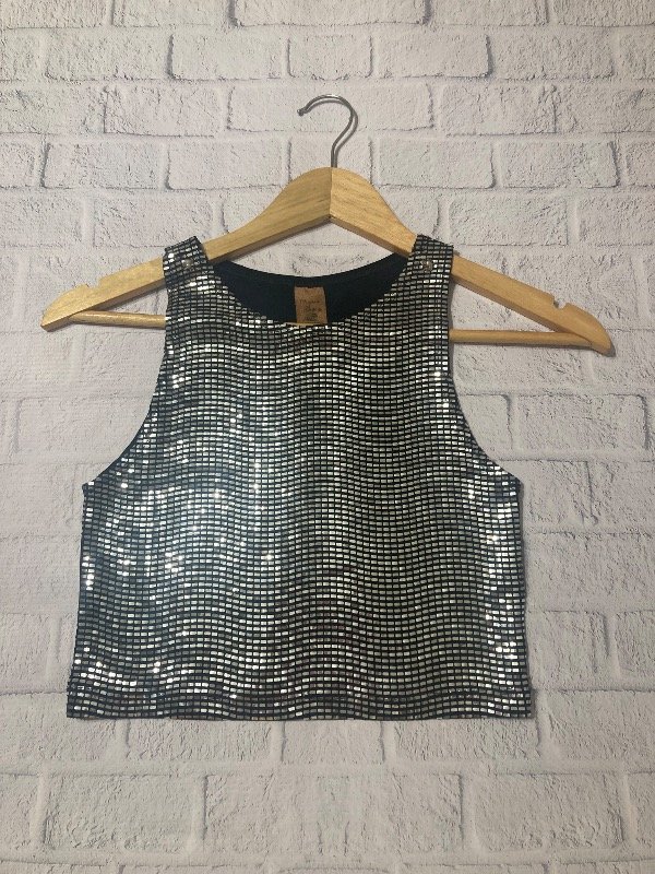 Producto - Top Silver  Glow  tacha.Tela premium