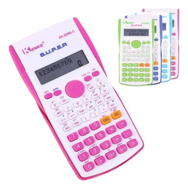 Producto - Calculadora Científica KENKO 10+2 Digitos kk 82ms FUCSIA - 4