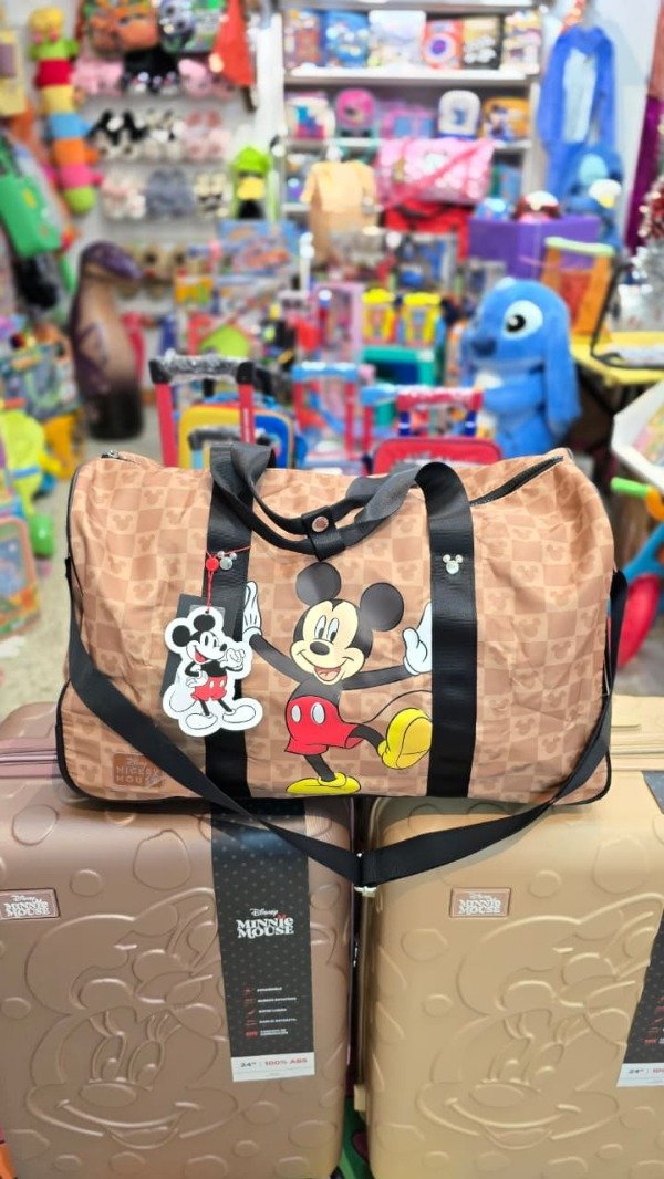 Producto - Bolso con Ruedas Mickey Mouse Marrón