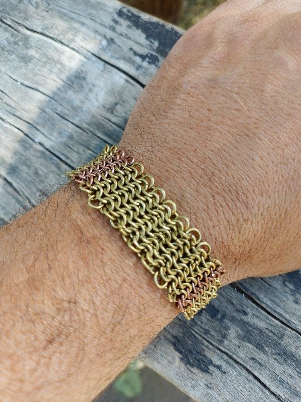 Producto - Pulsera malla inglesa en bronce y cobre