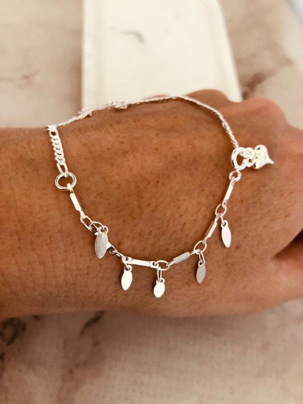 Producto - Tobillera Plata Bali colgantes