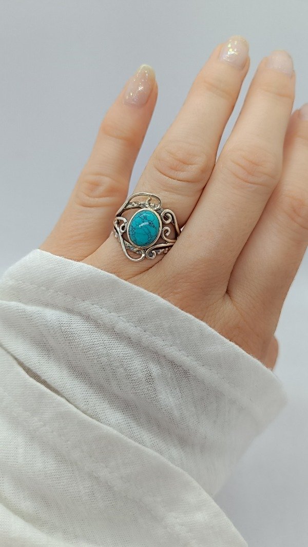 Producto - Anillo con engarce de Turquesa