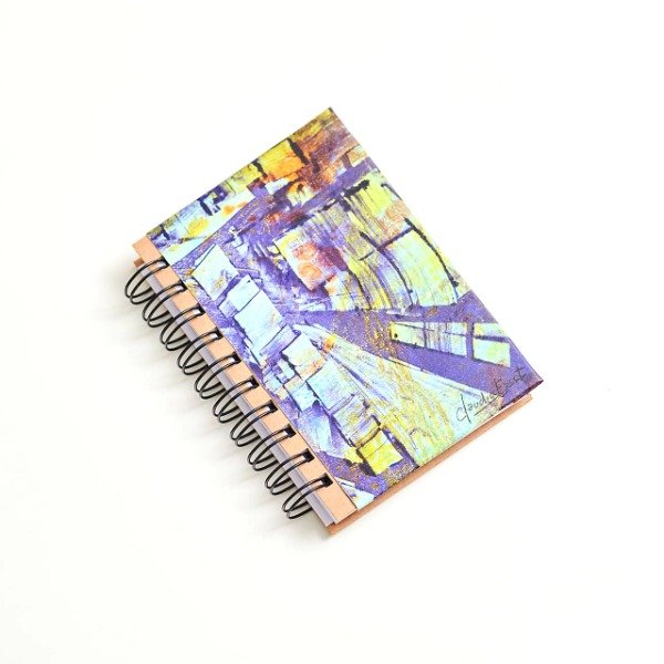 Producto - ANOTADOR 10 X 14,5cm HOJAS LISAS TAPA ARTESANAL6