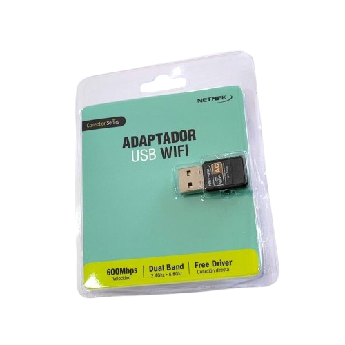 Producto - Adaptador USB WiFi Netmak Dual Band 600Mbps