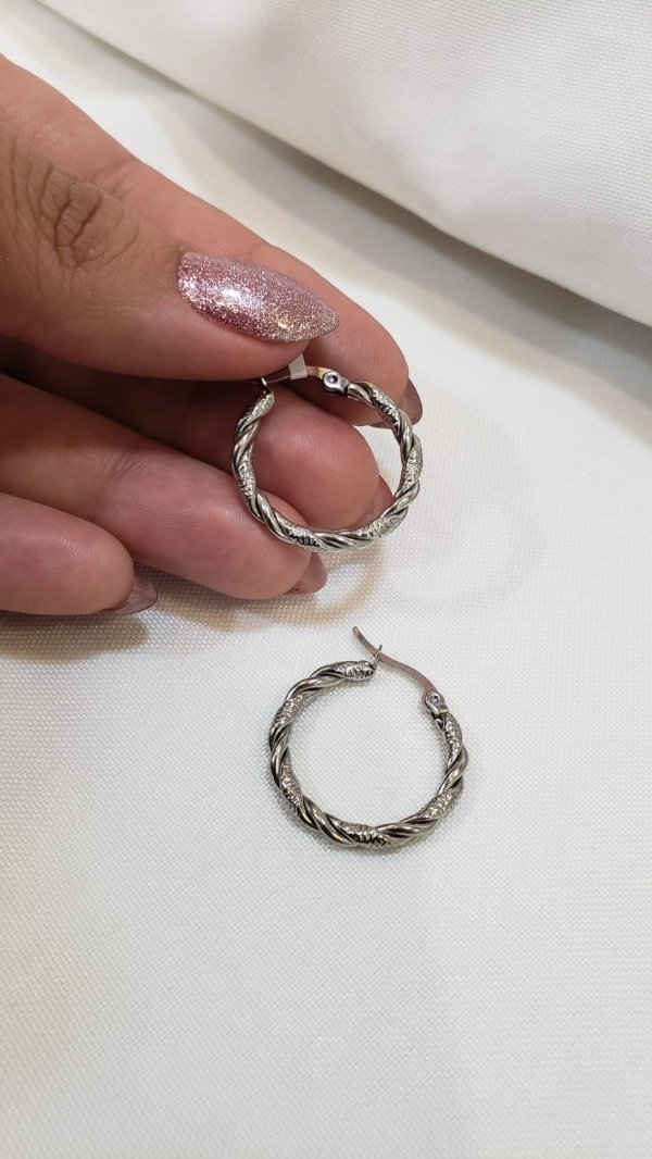 Producto - Argollas trenzadas new acero