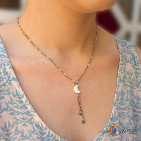 Producto - Collar corbatero "Sora" - Nácar y acero