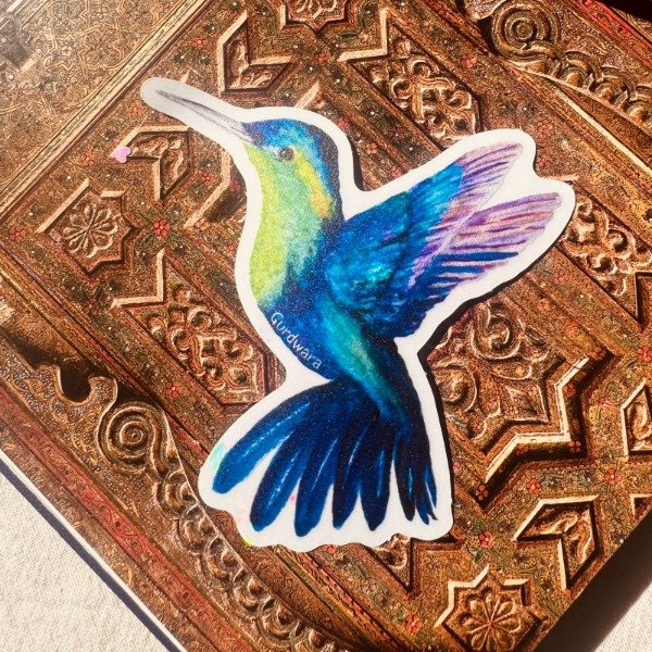 Producto - Sticker Colibrí Broken Glass