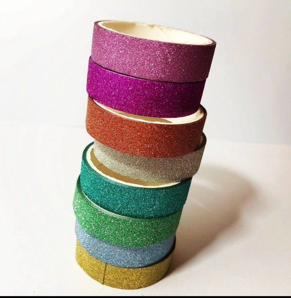 Producto - Washi tapes con glitter finas x4
