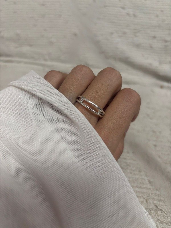 Producto - Anillo Relieve Acero Blanco