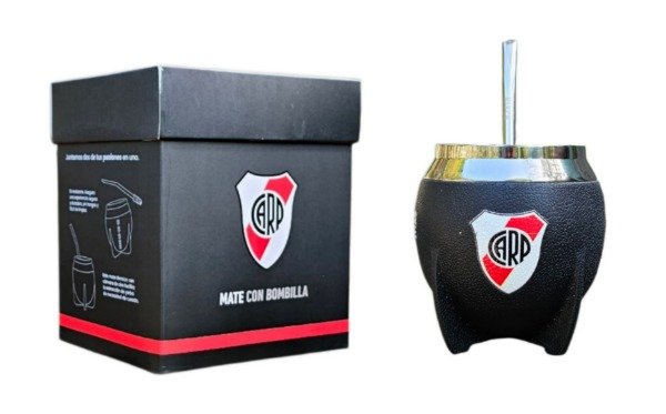 Producto - Mate Termico River Plate Oficial + Bombilla Grabada