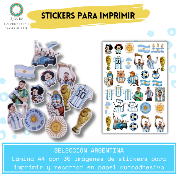 Producto - (stickers imprimibles) Fútbol argentino - A4