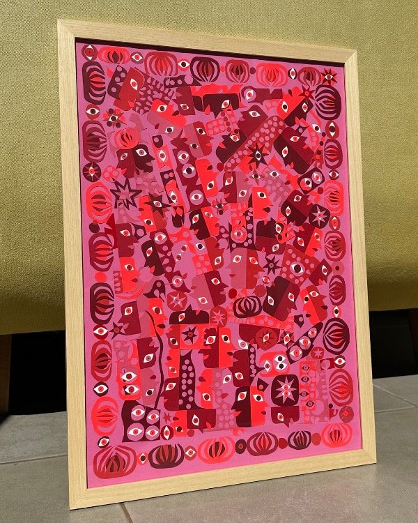 Producto - Collage los ojos hablan - Enmarcado