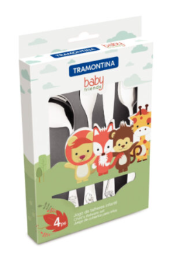 Producto - TRAMONTINA BABY FRIENDS JUEGO CUBIERTOS 4 PIEZAS