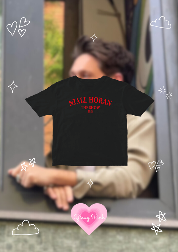 Baby tee negra Niall Horan algodón