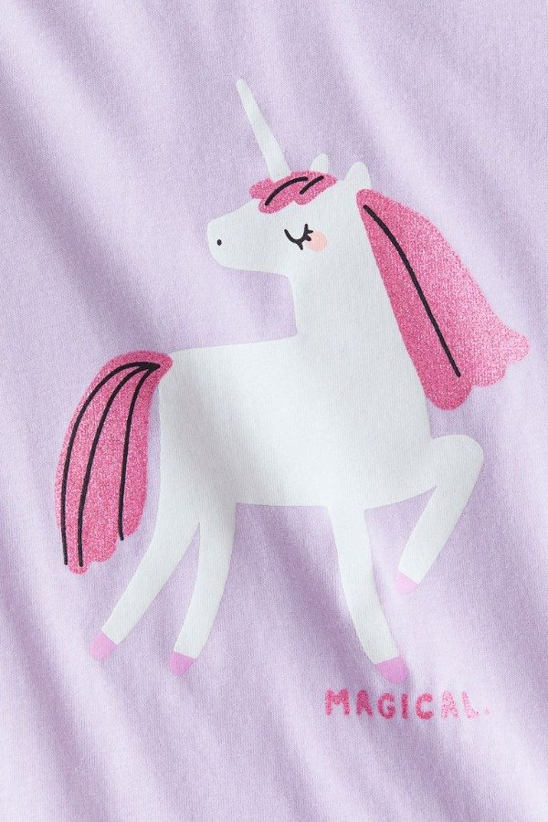 Producto - Remera HyM unicornio lila - 1