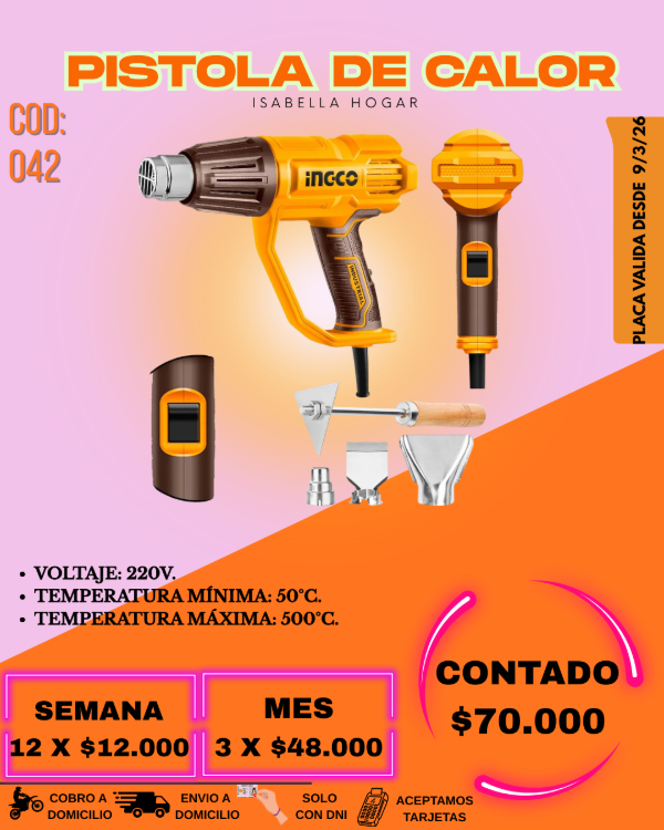 Producto - PISTOLA DE CALOR COS:042