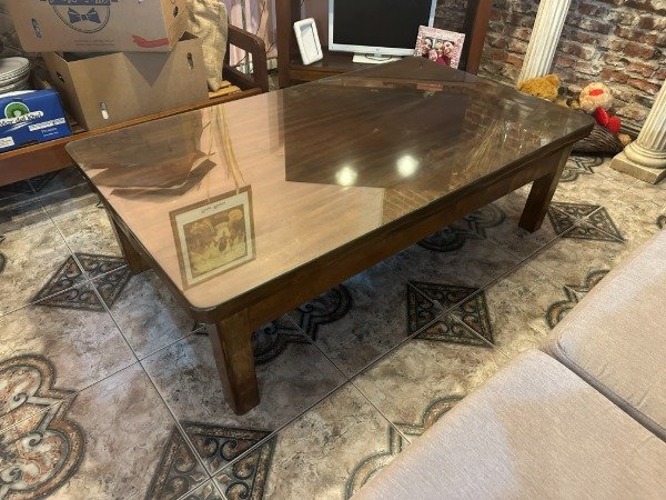 Producto - MESA RATONA GRANDE 142x81x45 CON VIDRIO PROTECTOR TIPO BLINDEX #12114