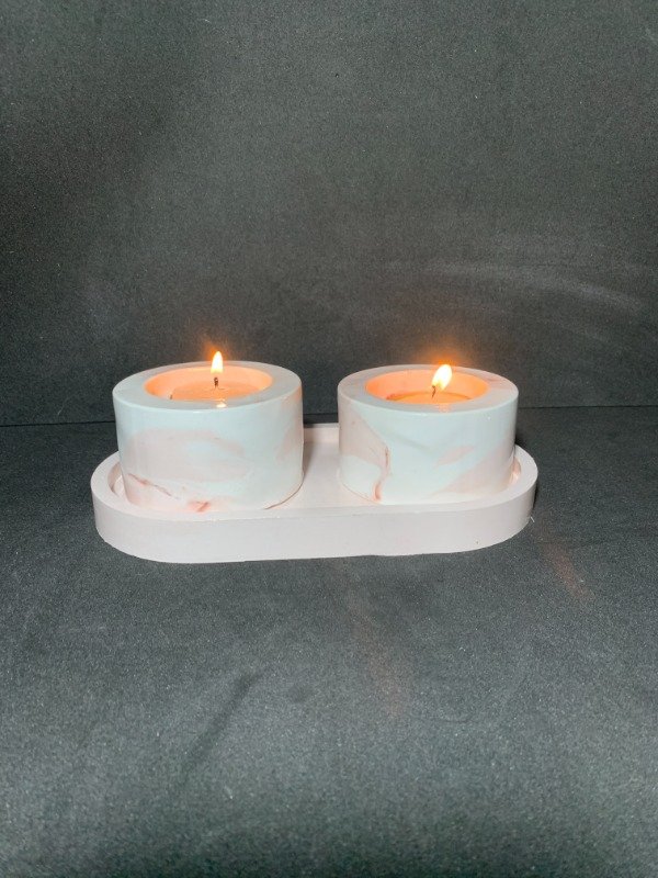 Producto - COMBO #2 Bandeja ovalada + Porta vela x2