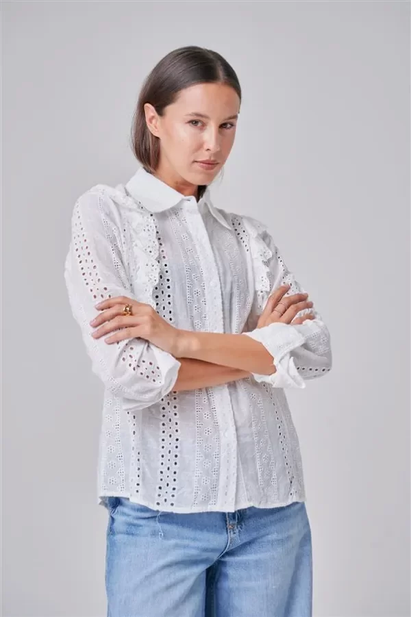 Producto - Camisa ari broderie blanca