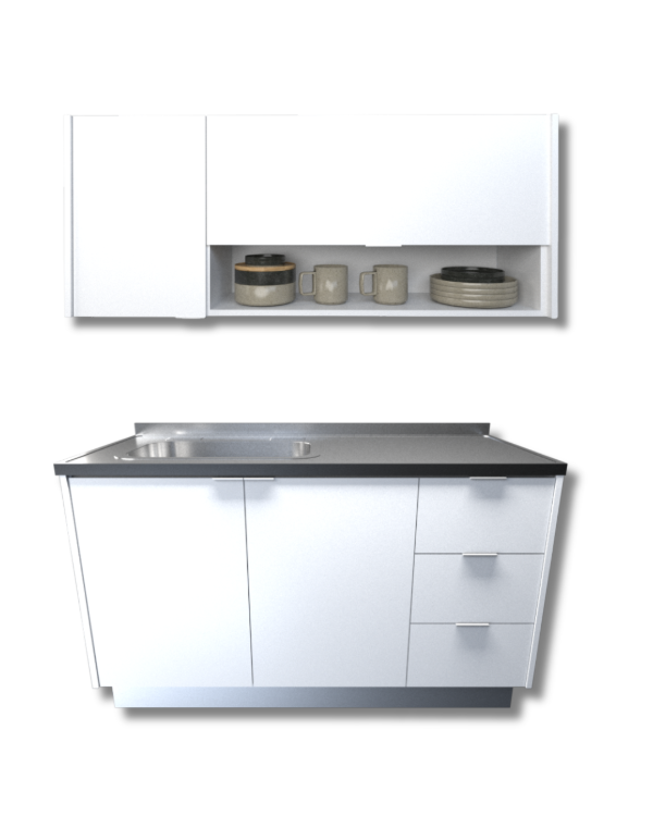 Producto - Amoblamiento de cocina de 1,40 blanco 102/302