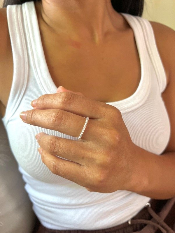 Producto - Anillo bolita de plata (N: 16-17)