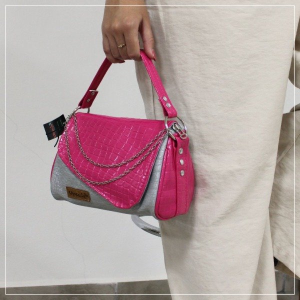 Producto - Cartera Serena Mini (crocko fucsia) - 0